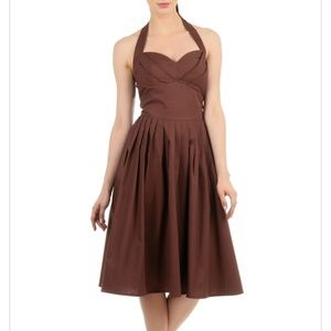 Eshakti Brown Brooklyn Halter dress xl